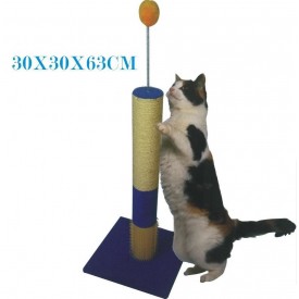 Rascador-para-Gato-con-Poste-y-Pelota